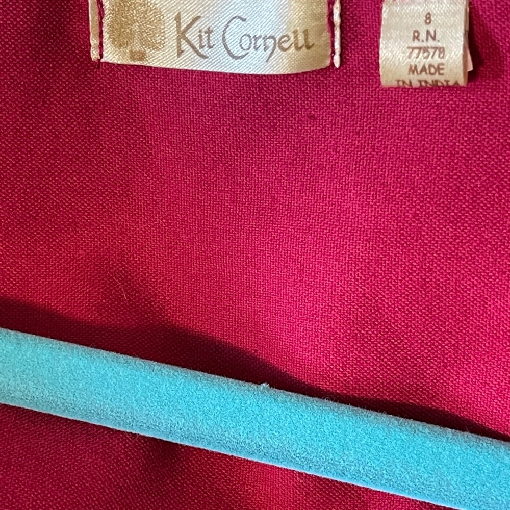 Kit Cornell Pink Velvet Dress Jacket Set Vintage Holiday Retro Chic 90s Size 8 - Picture 15 of 16